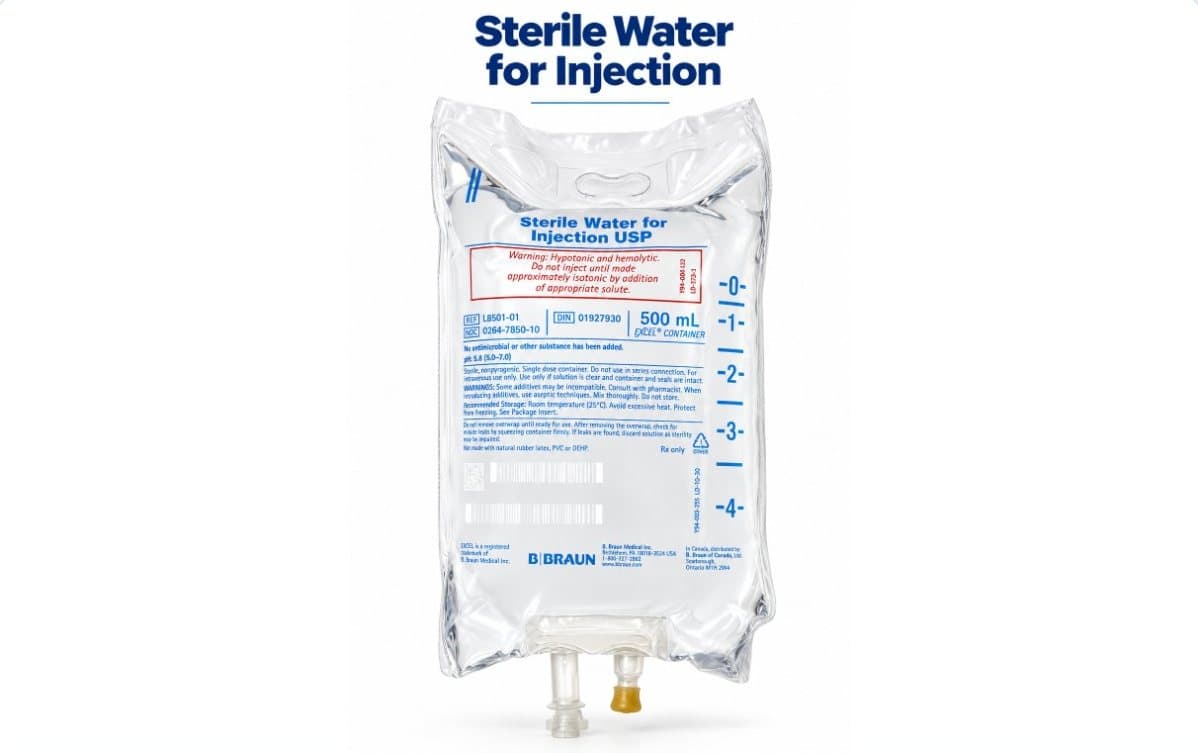 Sterile Water for Injection bag